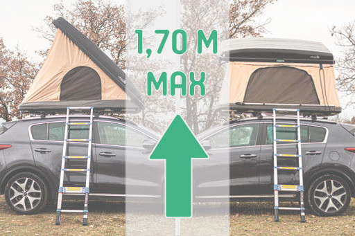 Échelle mobile petite taille (véhicule jusqu'à 1,70m)
