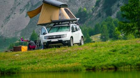 Tente de de toit en bivouac de printemps