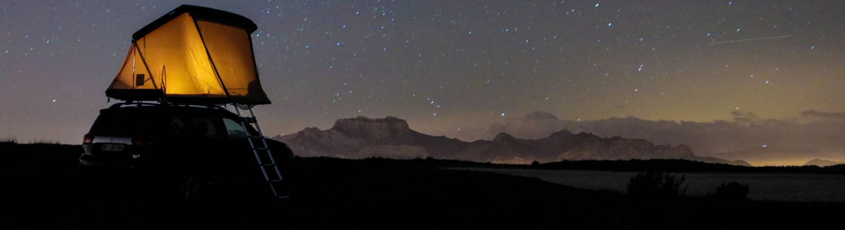 tente de toit ciel étoilé