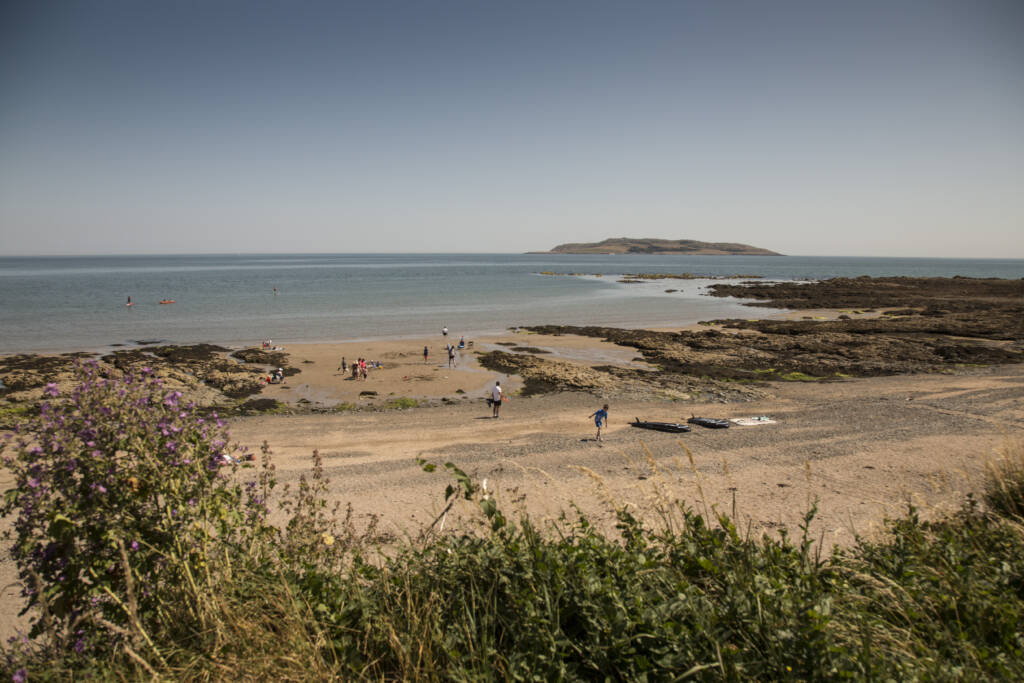 Vue sur la mer depuis le camping Le Lynders